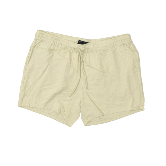 ASOS DESIGN Mens Tan Linen Blend Drawstring Shorts Size 2XL Casual Beach - Picture 1 of 8